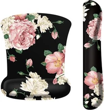 Mouse Pad with Wrist Support and Keyboard Wrist Rest Ergonomic Design Non-Slip