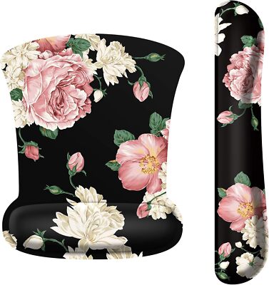 Mouse Pad with Wrist Support and Keyboard Wrist Rest Ergonomic Design Non-Slip