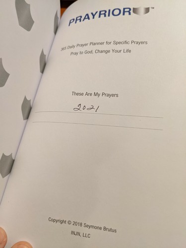 Daily Prayer Journal Mountain Blue PRAYRIOR Planner 6.1" wide x 9.1" long - Picture 2 of 7