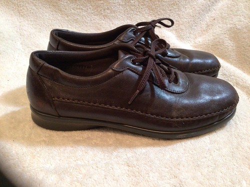 Women’s SAS Traveler TripadvComfort Brown Leather Lace up Walking shoess Sz 9 m - Picture 5 of 8