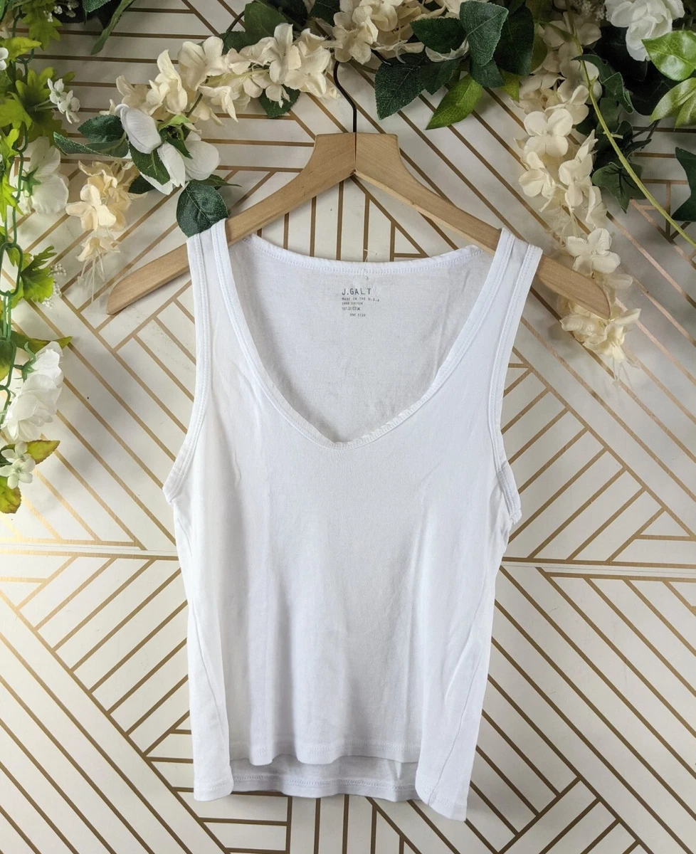 Brandy Melville White Cotton Tank Top Sleeveless One size