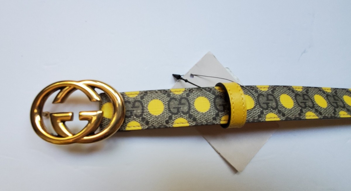 SALE! NWT Gucci interlocking GG polka-dots GG print belt 