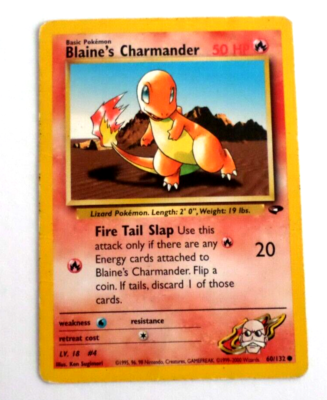 Pokemon TCG Blaine's Charmander Gym Challenge 1st. Edition Common