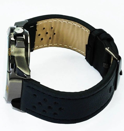 47mm Montres Carlo Men's Vegan Leather Band Luxury Fashion Sports Dress Watch - Picture 17 of 26