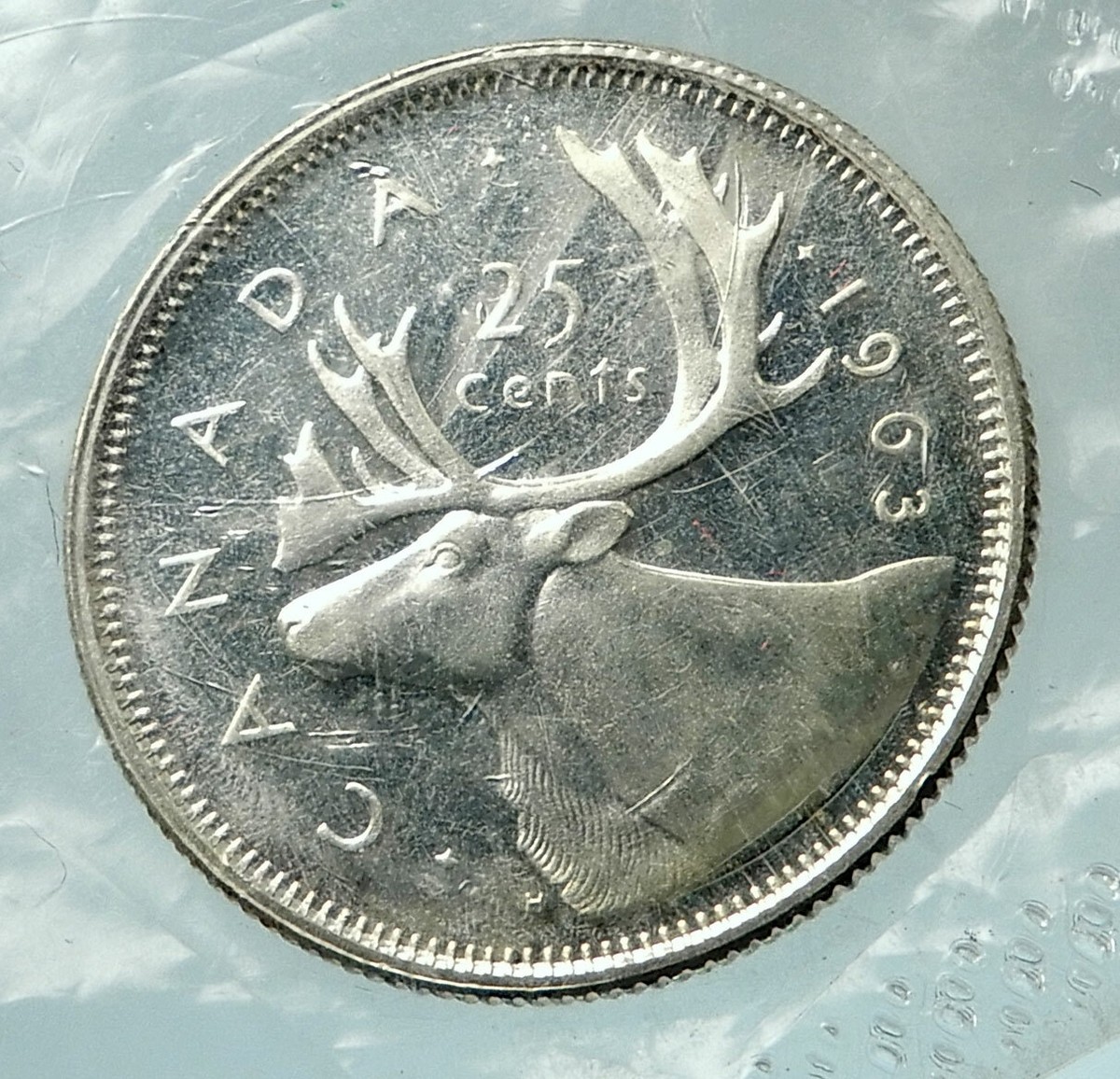 1963 CANADA United Kingdom Queen Elizabeth II CARIBOU Silver