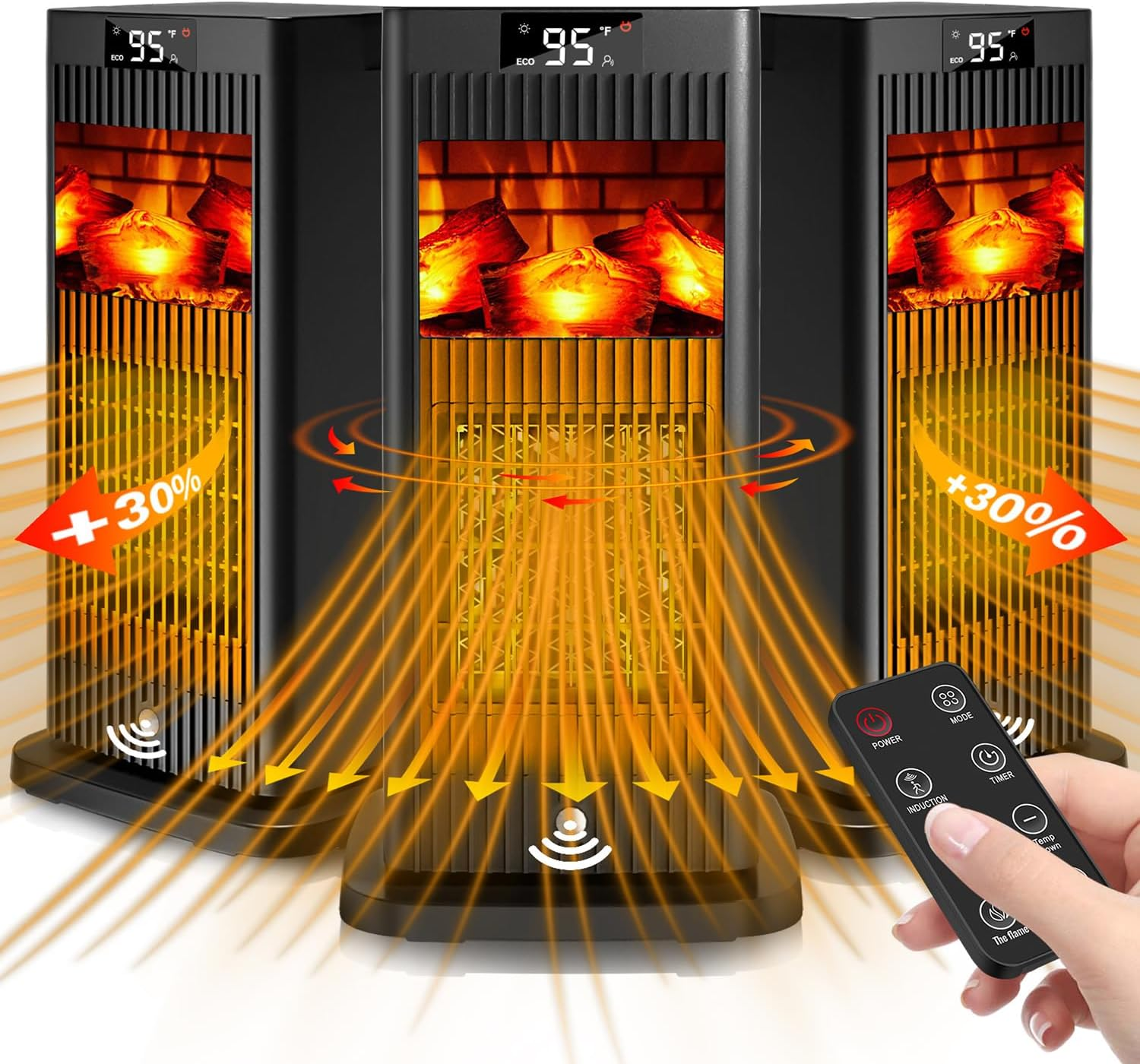 2024 Oscillating Space Heater for Indoor Small Spaces Electric Warmth