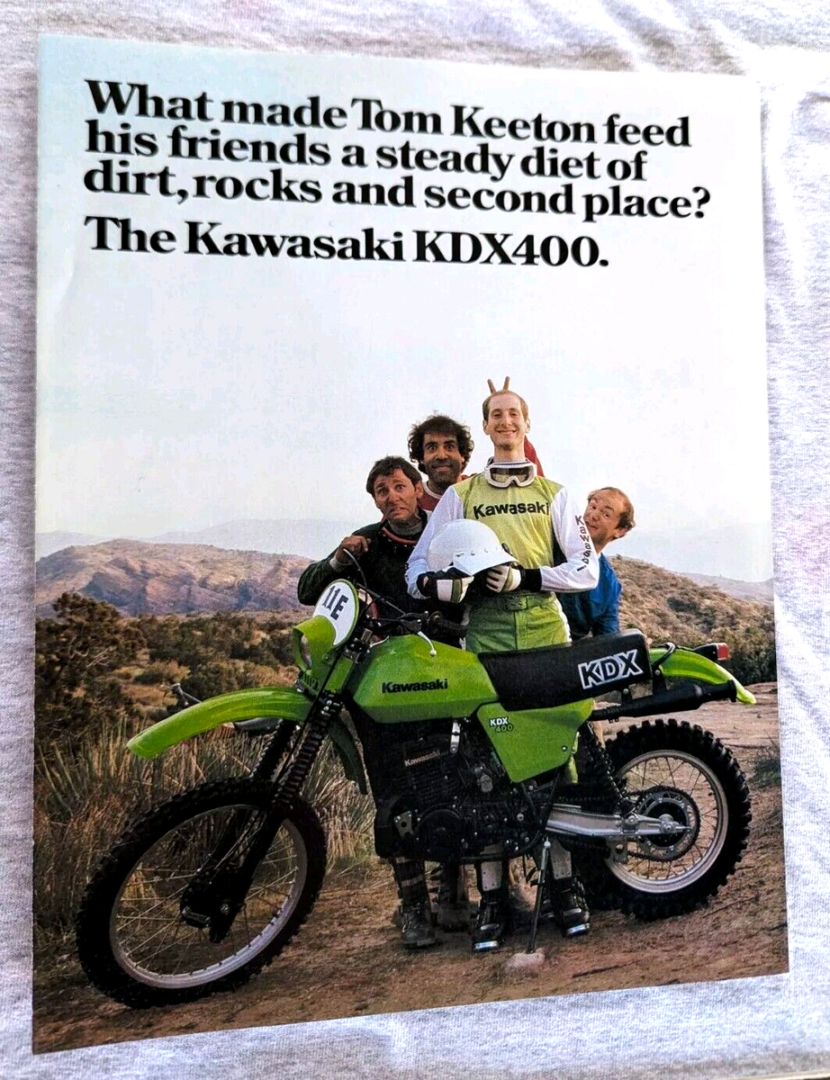 ききページ 1979 Kawasaki KDX400 Motorcycle Dirt Bike Vintage Sales Brochure