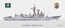 USS	Robert G Bradley FFG-49 Ship Print US Navy