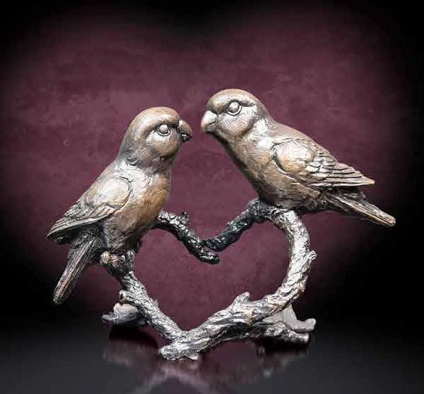 Lovebirds Small Bronze Sculpture (Limited Edition) Keith Sherwin