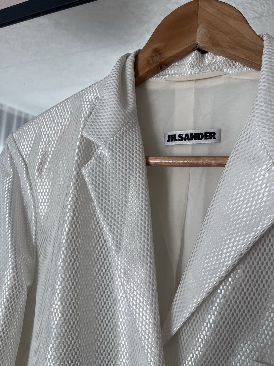 ジャケット JIL SANDER Women Suit Jackets J04AM0001J45026103 White Jil Sander women's white cotton blazer jacket Made in