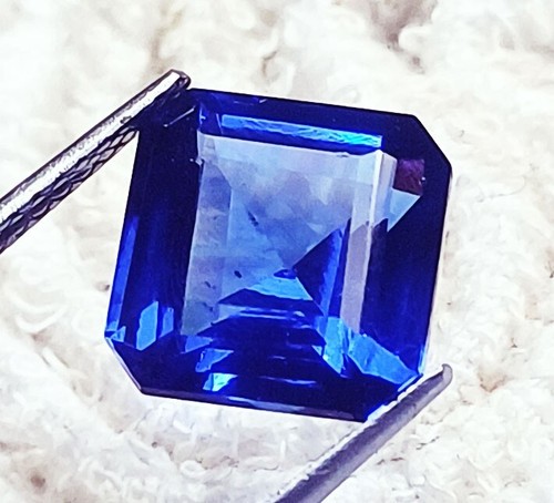 Natürlicher blauer Saphir 10,05 ct Achteckform loser Edelstein zertifiziert