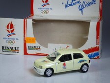 (YG-29) Logitoys Renault Clio Juegos Olímpicos de Invierno 1992 Alberville 1:43 EMBALAJE ORIGINAL