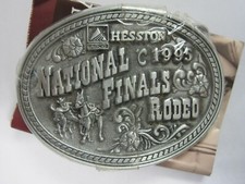 National Finals Rodeo Hesston 1995 NFR Youth Cowboy Buckle, Vintage, Orig. Pkg.