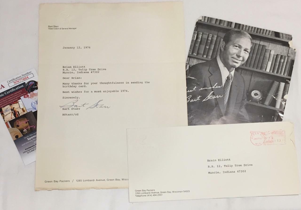 Bart Starr Autographed Signed Green Bay Packers - - / Letter - JSA auth 