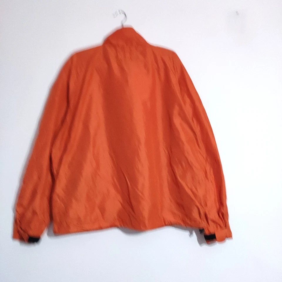 Ralph Lauren Mens XL Windbreaker Jacket Orange Vintage 90s Y2K Full Zip Sports - Image 2 of 4