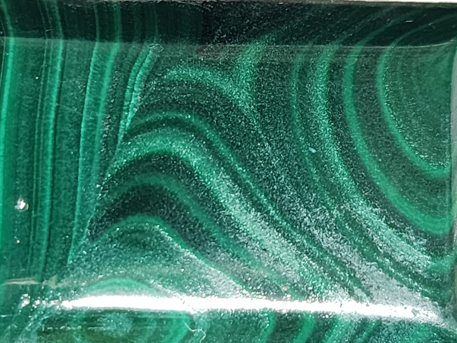 VINTAGE LARGE RECTANGULAR MEXICO MALACHITE STERLI… - image 4