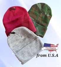Beanie Hat Cap Plain Knit Ski Skull Cuff Winter Warm Slouchy Men Women Unisex 