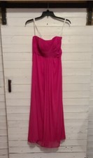 Davids Bridal Hot Pink Womens Dress Size 6 Strapless chiffon style 
