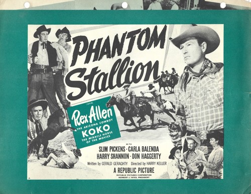 Vintage HTF Fold-Up Movie Advertisement-Phantom Stallion-Rex Allen ...