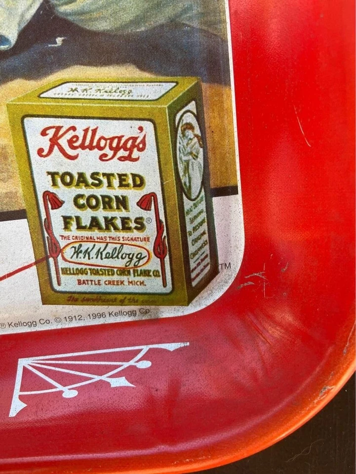 1996 Vintage Kellogg’s Tin Tray 1912 Baseball Collectible Americana - Image 4 of 4