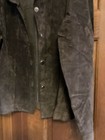 Womans Chico's Size Medium / 1 Brown Suede Leather Jacket Blazer — photo 3