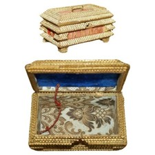 1896 DATED TRAMP ART JEWELLERY BOX ZUM ANDENKEN / IN MEMORY OF JEWELLERY BOX