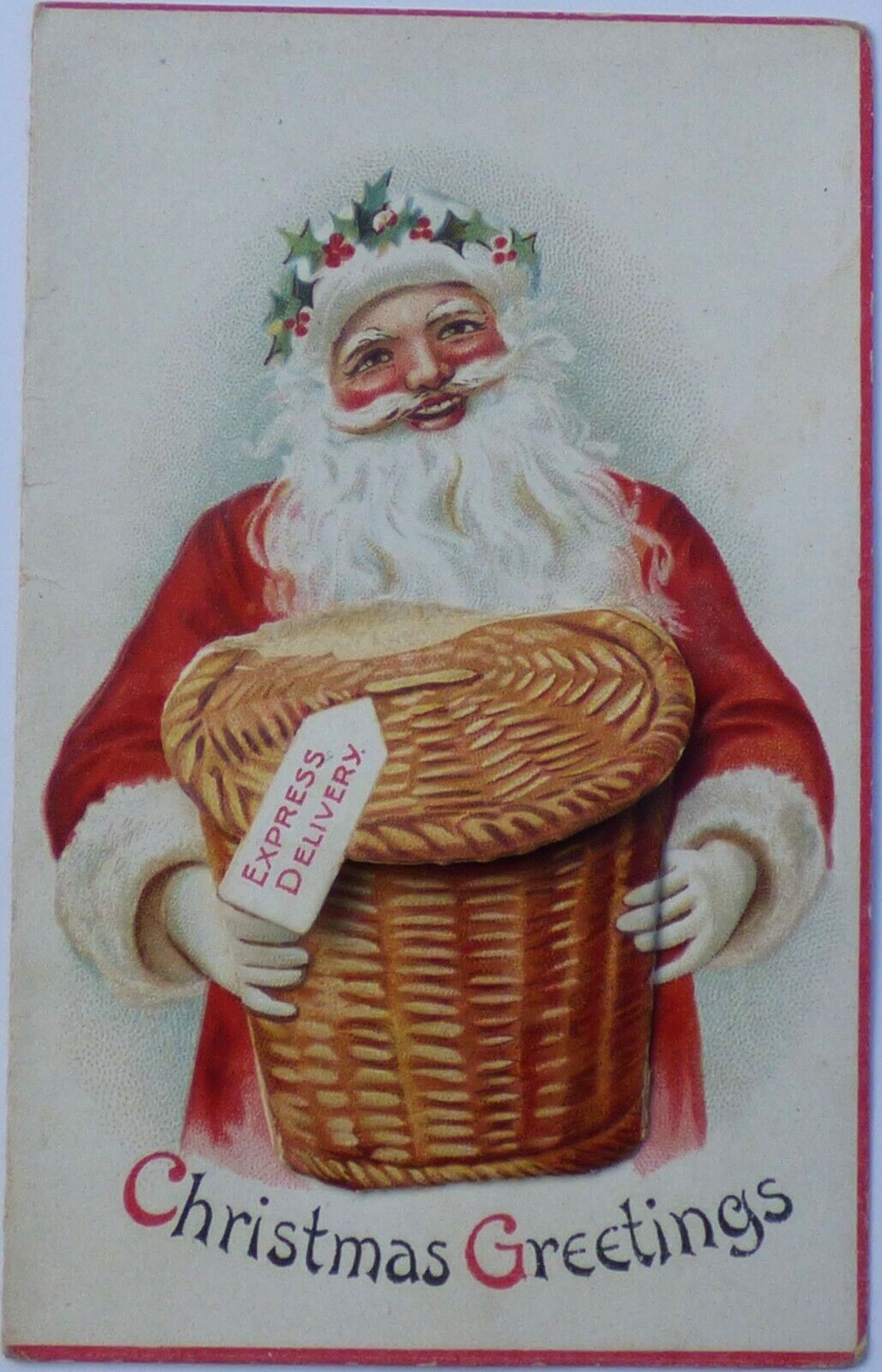 Marvellous Antique Christmas Card by Raphael Tucks and Sons