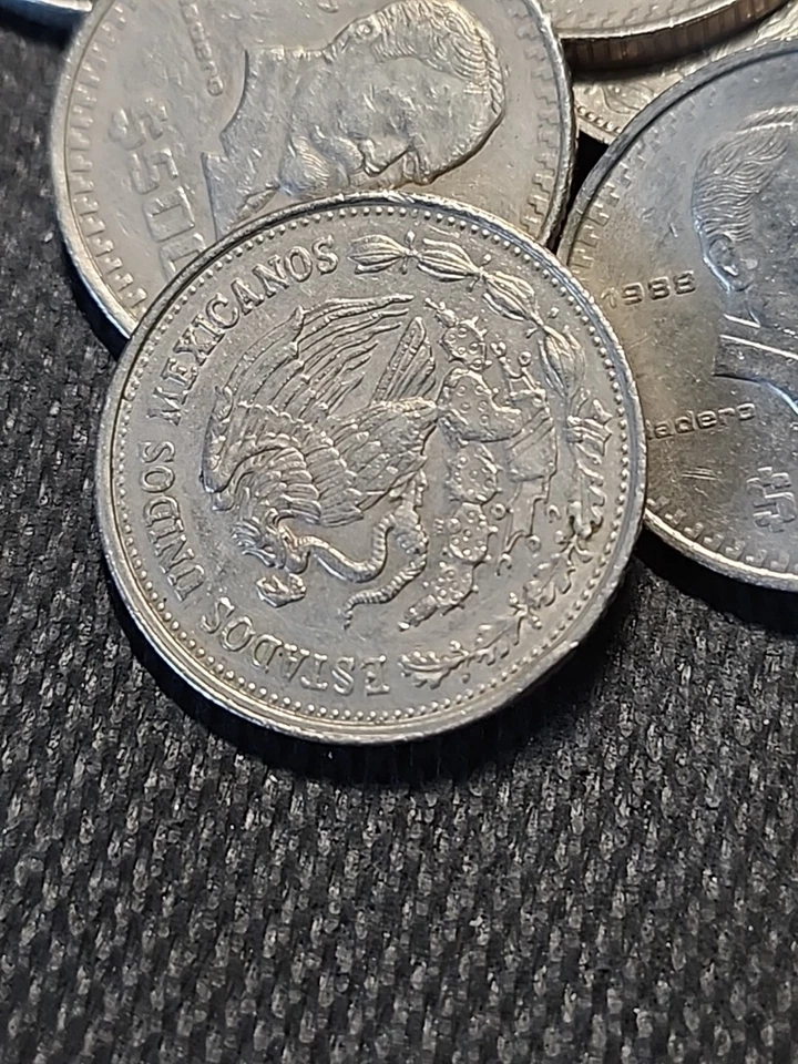 MEXICO $500 Pesos coin, vintage Mexican Peso "Madero" (1986-1992 type) K194 - Image 4 of 4
