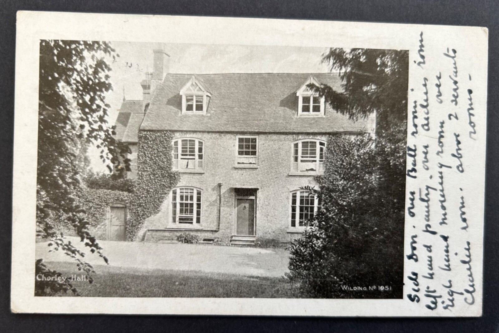 c 1913 postcard of Chorley Hall Chorley near Bridgnorth Shropshire