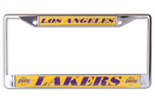 LOS ANGELES LAKERS BASKETBALL CHROME LICENSE PLATE FRAME