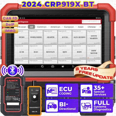 LAUNCH X431 CRP919X BT PRO Elite Bidirectional Car Diagnostic Scanner ECU Coding
