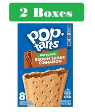 *New* Pop Tarts Toaster Pastries UNFROSTED BROWN SUGAR - 2 Boxes (13.5 oz each)