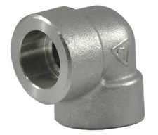 Stainless Steel Schedule 80, 304, Socket Connect, 3/4" Pipe Size, Elbow 