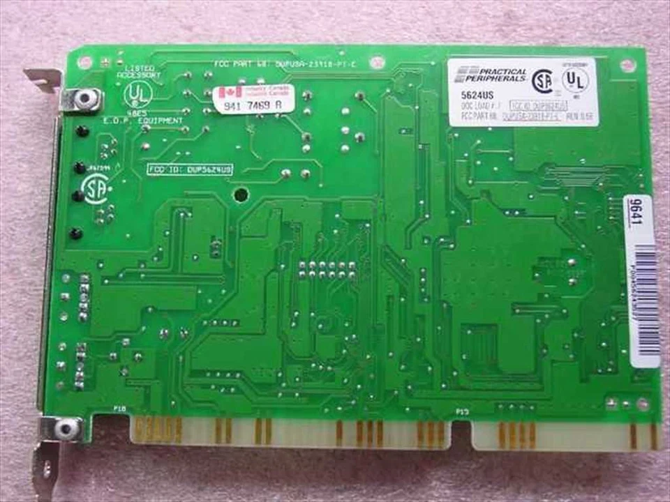 Practical Peripherals 16-Bit ISA Voice Fax Modem Card with Audio Ports 5624US - Image 4 of 4