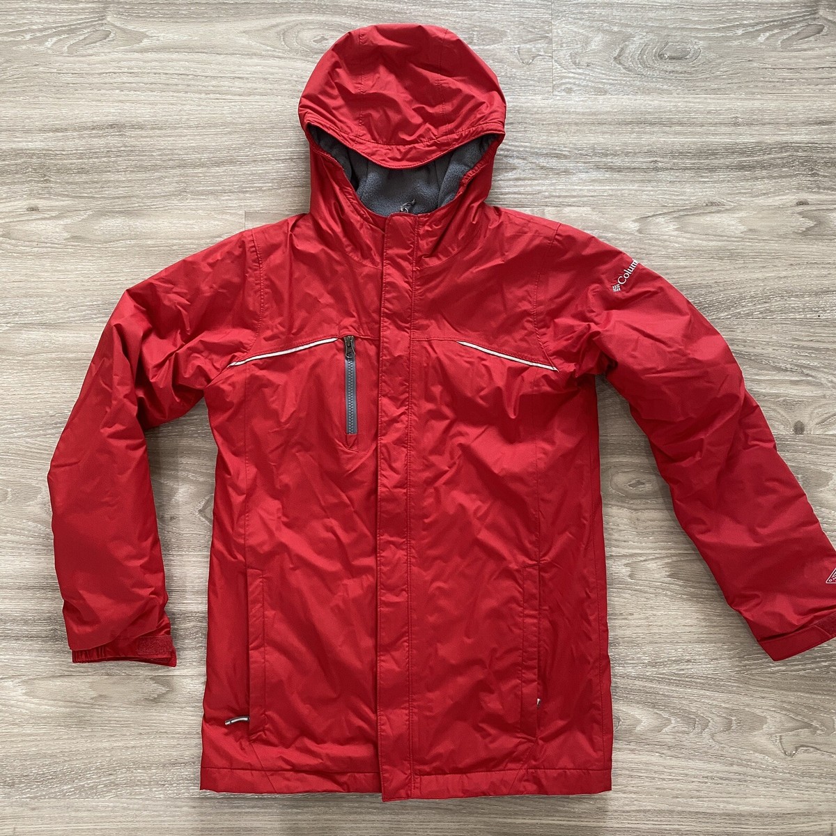 Columbia Girls Youth Red Winter Anorak Lined Water Resistant