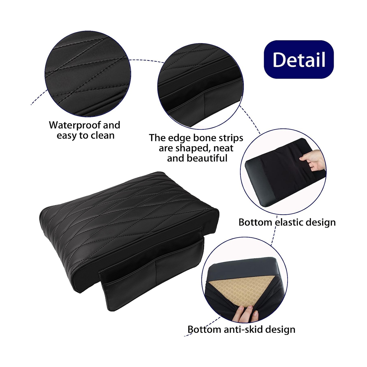 1 Piece Universal Car Armrest Pad for Vehicles Centre Console Cover