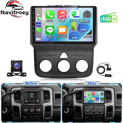 DAB+ Android 15 Autoradio Carplay GPS Navi BT Für Dodge Ram 1500 2500 2014-2018