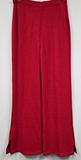 St. John Collection by Marie Gray Women's Red Pull On Split Hem Pants Size 8