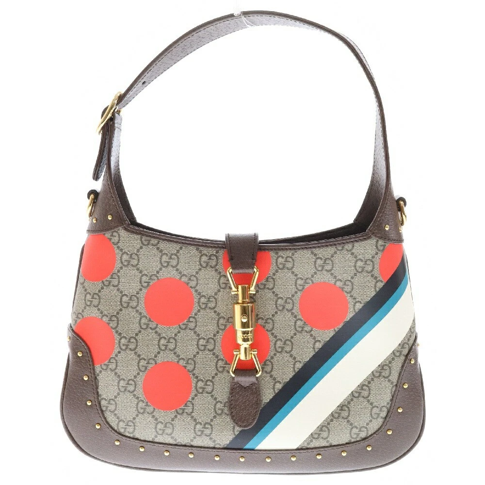 Petit sac fourre tout bandoulière GUCCI Jackie 1961 GG beige accessoires pour femmes