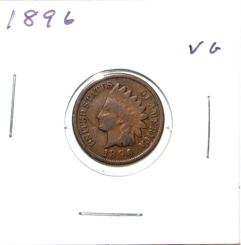 1896 US Indian Head Cent  VG Very Good Free Shipping
