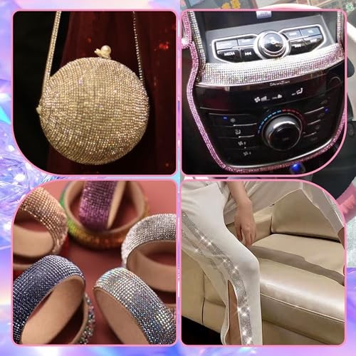 Self Adhesive Rhinestone Ribbon Crystal Strips with 2MM Diamond ...