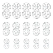 Clear Snap Buttons for Sewing 120 Sets Assorted Sizes 7mm 10mm 12.5mm