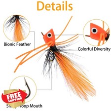 Ghanneey Fly Fishing Poppers Topwater Lures Bass Trout Kit