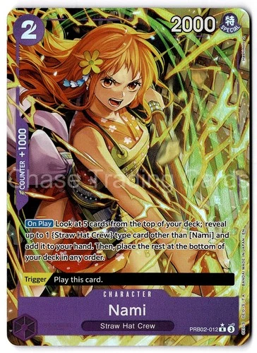 Nami PRB02-012 Rare Alt Art Premium Booster The Best Vol. 2 One Piece Mint NM