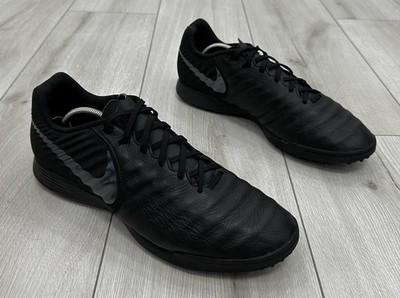 Nike Tiempo LegendX 7 Academy TF Black Leather Soccer Cleats AH7243-001 US 12