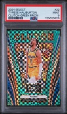 2024-25 Panini Select Tyrese Haliburton Clutch Green Prizm /5 #22 PSA 9