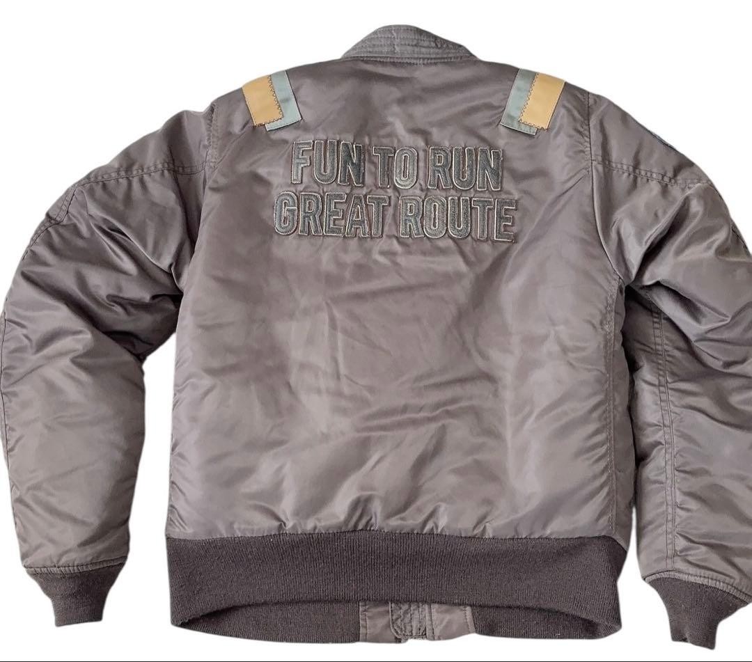 Avirex MA-1 Flight Jacket Patchwork Route 66 Cust… - image 2