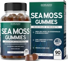 Organic Sea Moss Gummies 3000 mg - Sea Moss,Bladderwrack,Burdock Root USA