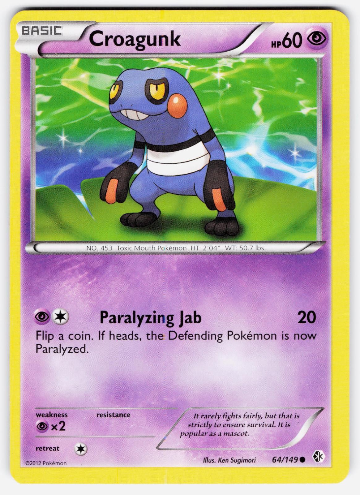 CROAGUNK 64 C BOUNDARIES CROSSED POKEMON LP