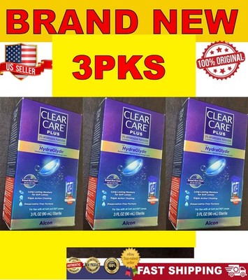 Clear Care Plus with HydraGlyde Lens Solution - 3 fl oz 3PKS NEW Ex 6/2027
